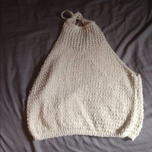 Tan knit halter top